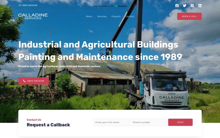 Screenshot of calladineservices.co.uk