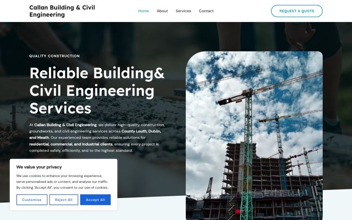 Screenshot of callanbuilding.ie