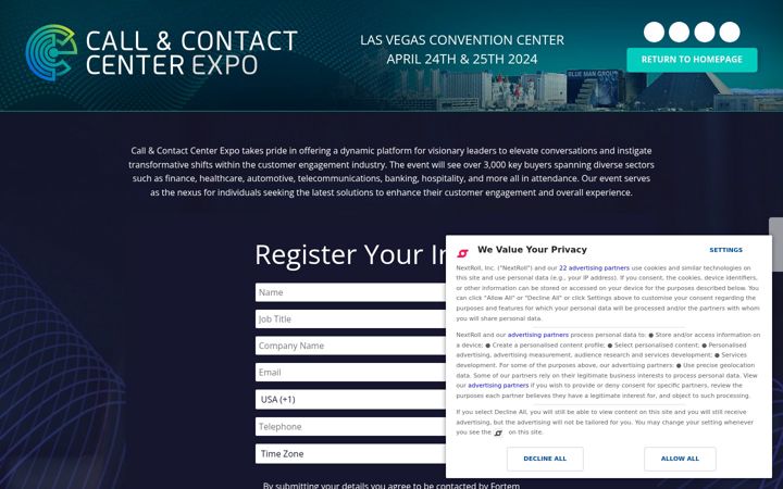 Screenshot of callandcontact.us