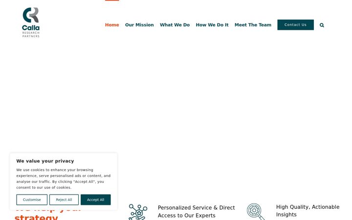 Screenshot of callaresearch.com