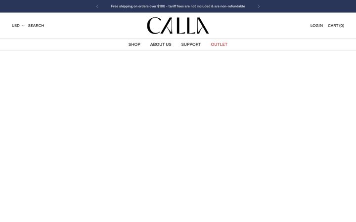 Screenshot of callashoes.com