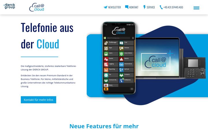 Screenshot van callatcloud.de