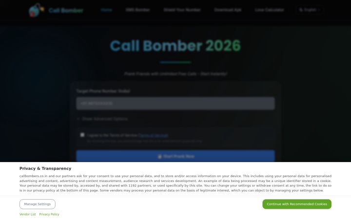 Screenshot di callbombers.co.in