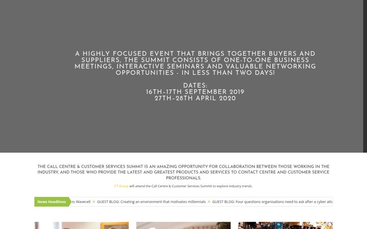 Screenshot of callcentresummit.co.uk