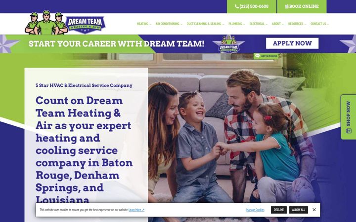 Screenshot of calldreamteam.com