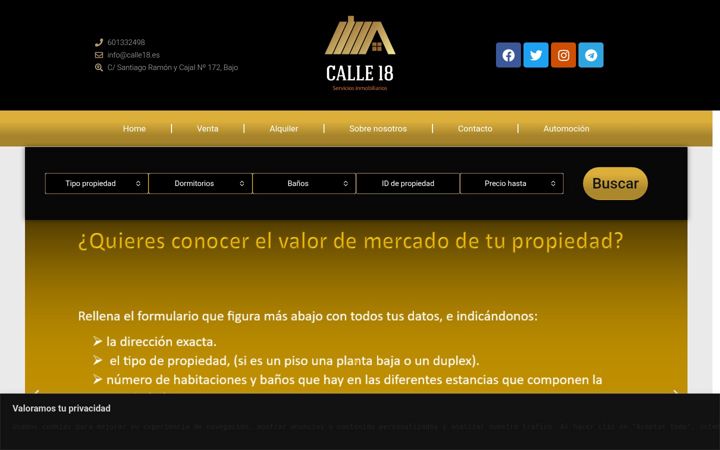 Screenshot of calle18.es
