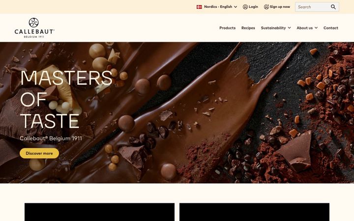 Screenshot of callebaut.com