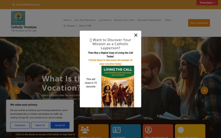Screenshot di called2mission.org