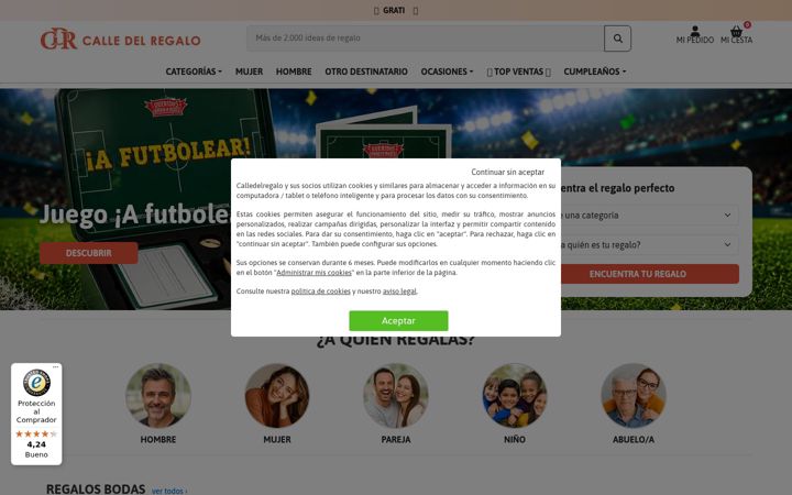 Screenshot of calledelregalo.es