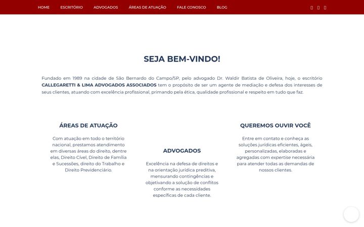 Screenshot stránky callegarettielima.com.br