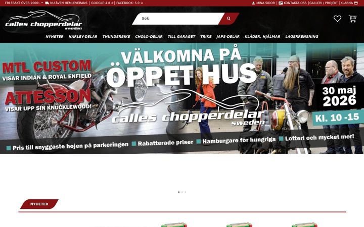 Screenshot of calleschopperdelar.com