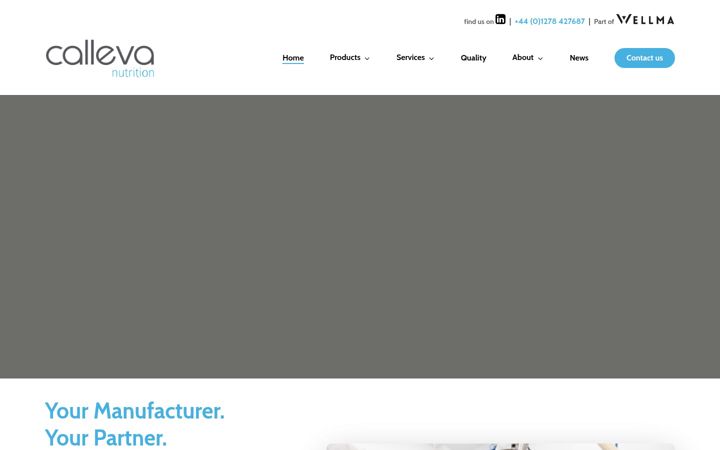 Screenshot of calleva-nutrition.com