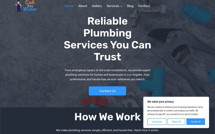 Screenshot of callforwater.com