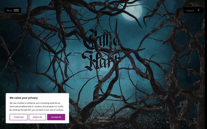 Screenshot of calliehart.com