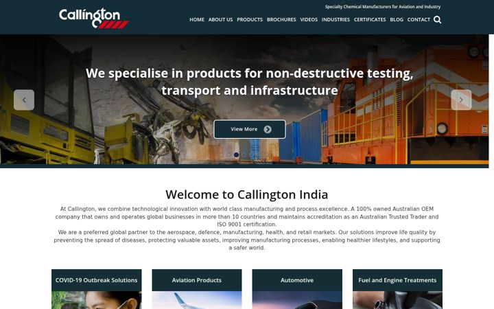Screenshot of callington.in