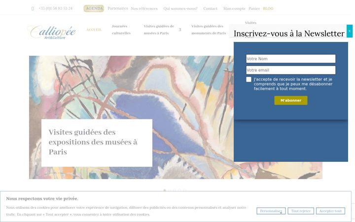 Screenshot of calliopee-art-culture.com