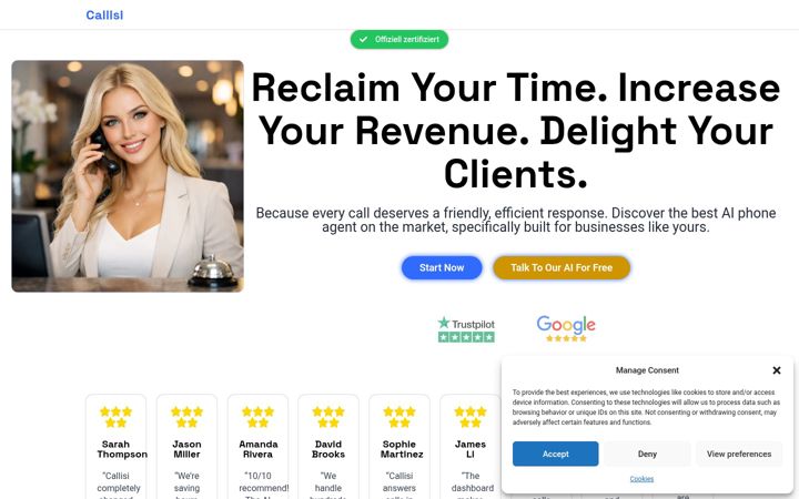 Screenshot of callisi.com