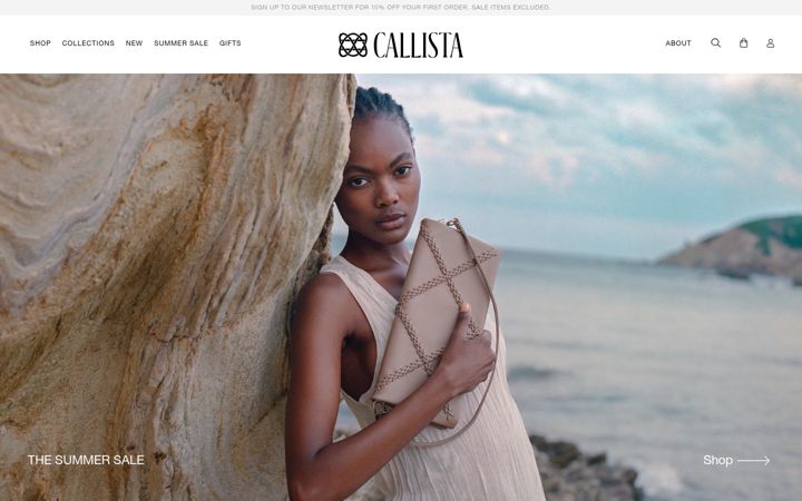 Screenshot of callista.com