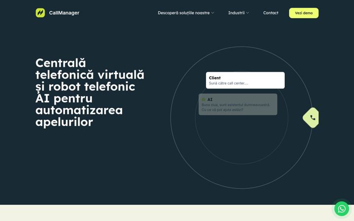 Screenshot of callmanager.ro