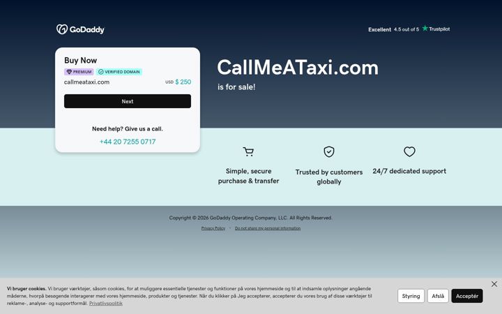 Screenshot of callmeataxi.com