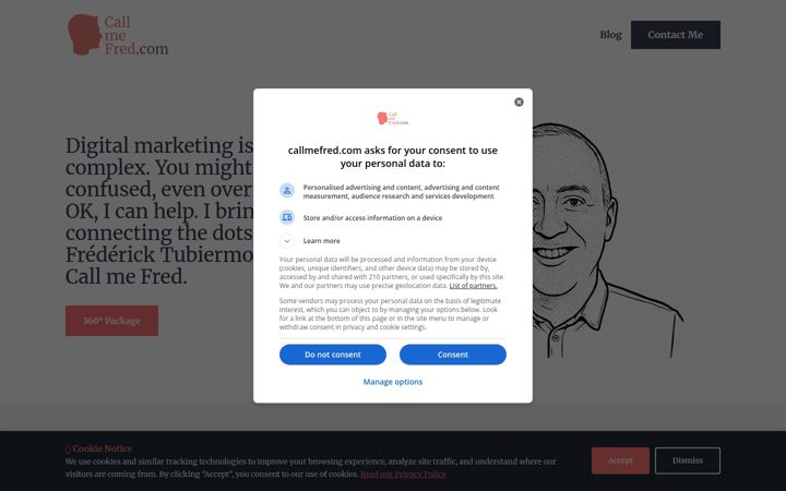 Screenshot von callmefred.com