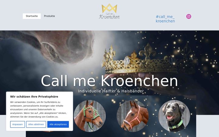 Screenshot του callmekroenchen.de