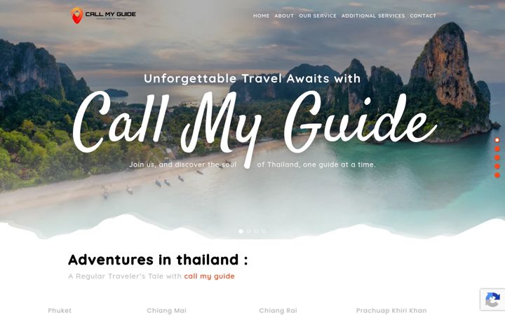 Screenshot of callmyguide.co