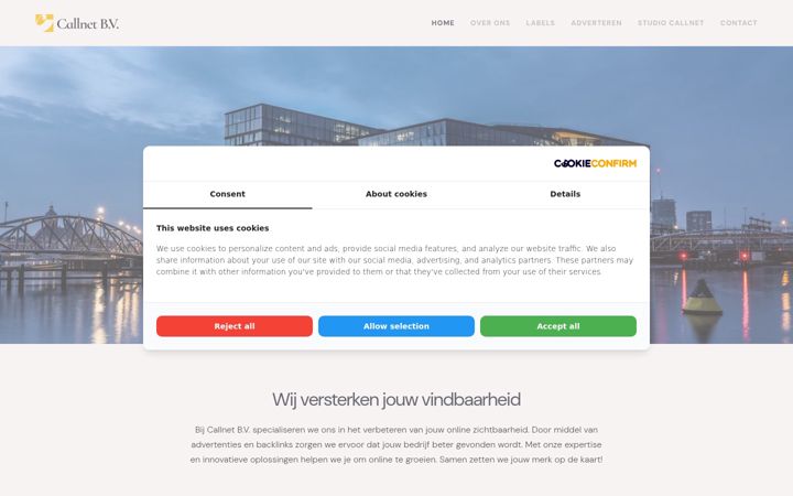 Screenshot of callnet.nl