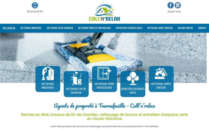 Screenshot of callnrelax.com