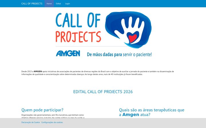 Screenshot van callofprojects.com.br