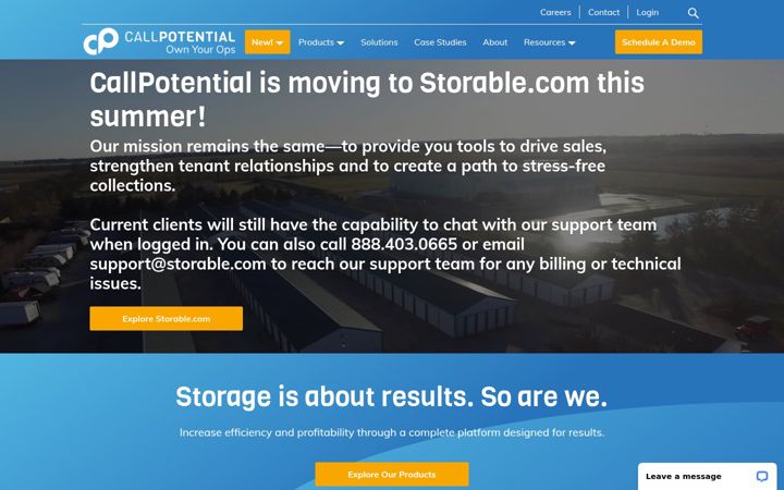Screenshot of callpotential.com