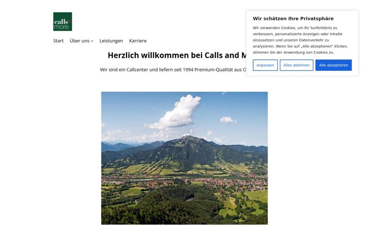 Screenshot of callsandmore.de