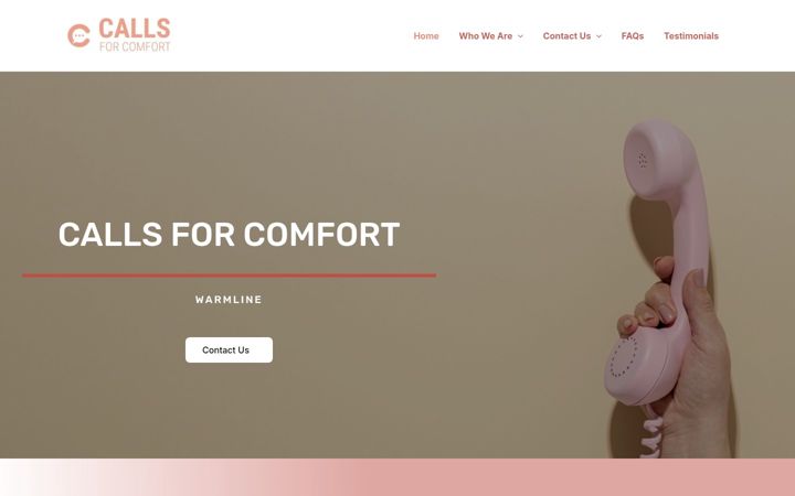 Screenshot of callsforcomfort.com