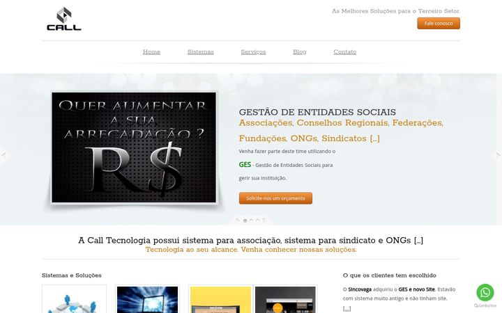 Screenshot of calltecnologia.com