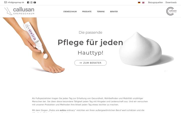 Screenshot of callusan.de