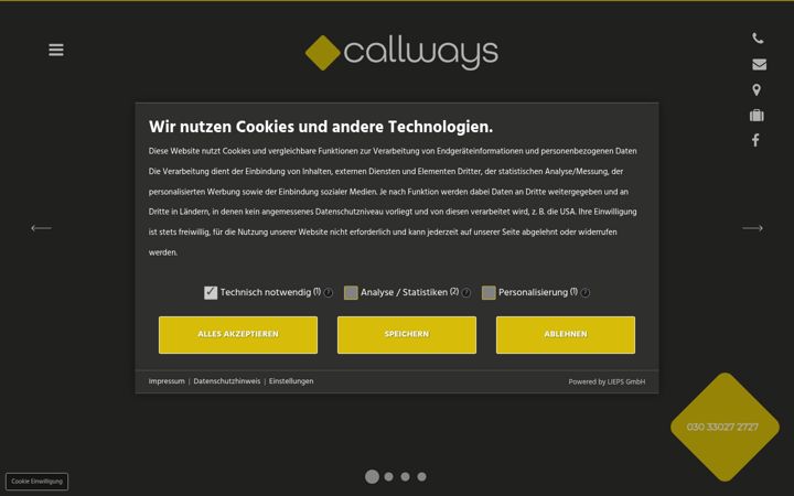 Screenshot of callways.de