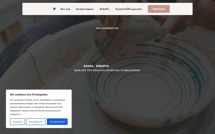 Screenshot of calma-ceramica.de