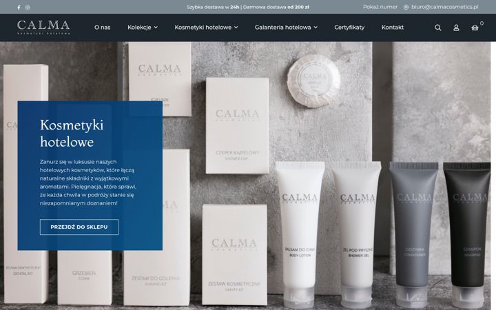 Képernyőkép: calmacosmetics.pl