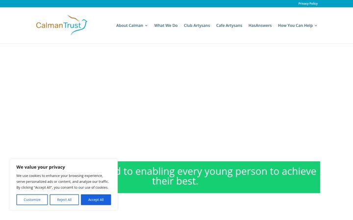 Screenshot di calman.org