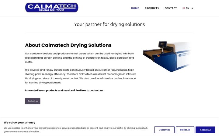 Screenshot of calmatechds.com