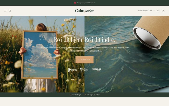 Screenshot of calmatelier.dk