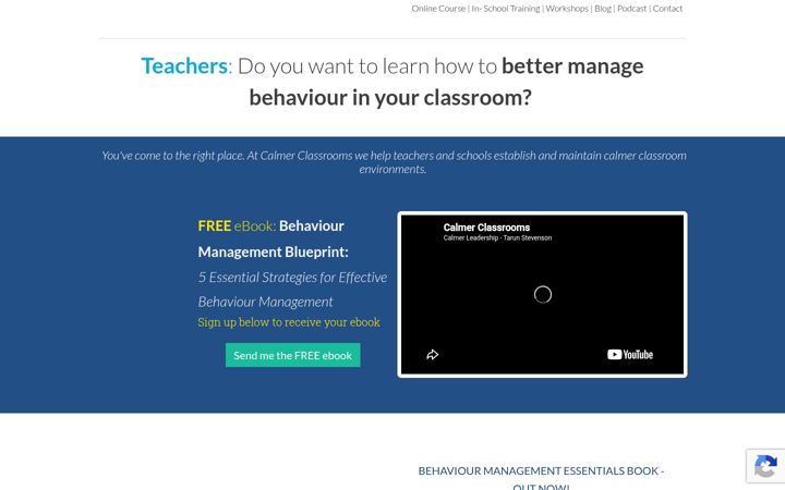 Screenshot of calmerclassrooms.today