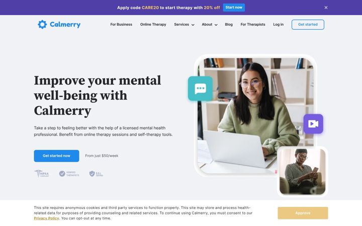 Captura de pantalla de calmerry.com