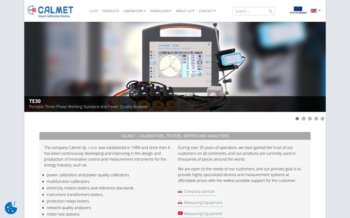 Screenshot of calmet.com.pl