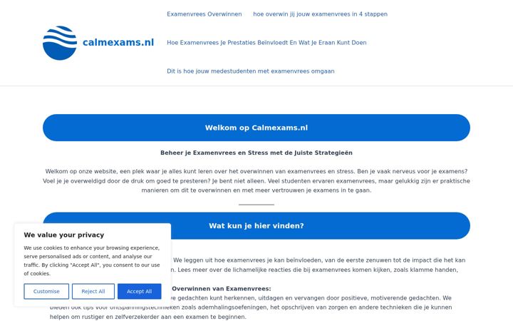 Screenshot of calmexams.nl