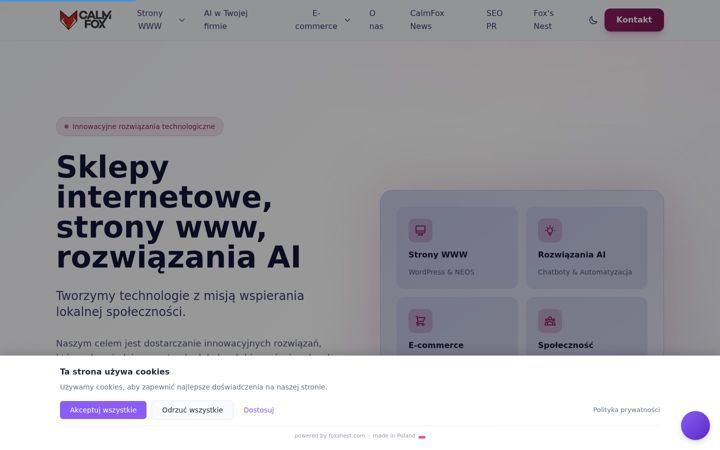 Screenshot of calmfox.pl