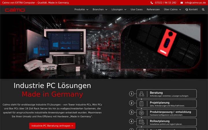 Screenshot of calmo-pc.de