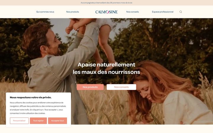 Екранна снимка на calmosine.com