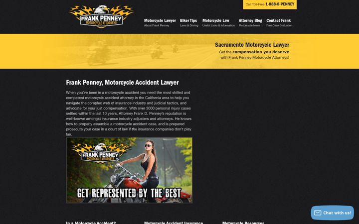 Екранна снимка на calmotorcyclelawyer.com