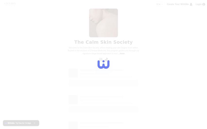 Екранна снимка на calmskinsociety.com